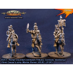 Baueda Roman Mounted Command Tribune, Cornicen, Vexillarius (4 figures)