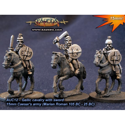 Baueda Gallic Cavalry with swords (4 figures)