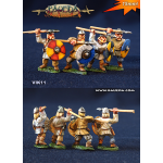 Baueda Viking Spearmen Shieldwall charging (8 figures)