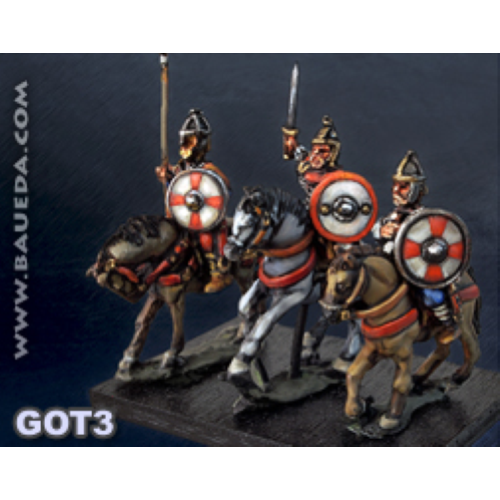 Baueda Gothic Mounted Command (4 figures)