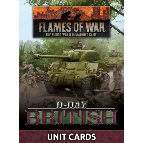 Flames of War D-Day British Unit Cards (x66 cards)