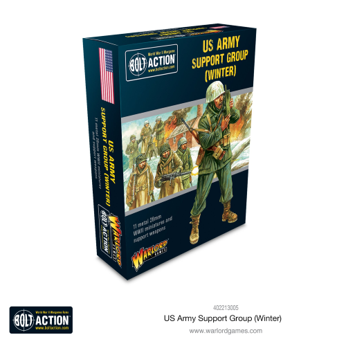 Bolt Action US Army Winter Support Group (HQ, Mortar & MMG)