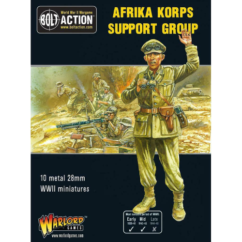 Bolt Action Afrika Korps Support Group (HQ, Mortar & MMG)