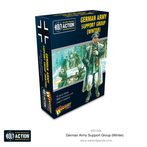 Bolt Action German Army (Winter) Support Group (HQ, Mortar & MMG)