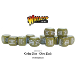 Warlord Bolt Action Order Dice Olive Drab (12)