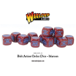 Bolt Action Order Dice Maroon (12)