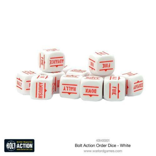 Bolt Action Order Dice White (12)