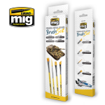 Ammo of Mig Set di 4 Pennelli per Colature e Striature