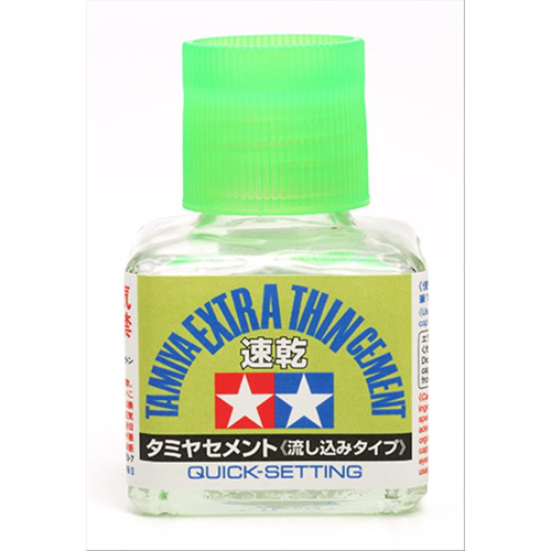 Tempus Fugit Shop  TAM87182 - Tamiya Cement Liquid Colla per Plastica  Extra Thin Quick Setting (40ml) - Tamiya