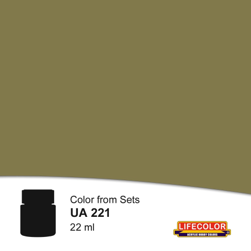 Lifecolor U.S. Army Khaki Olive Drab Colore Acrilico 22ml - UA221 - FS34088