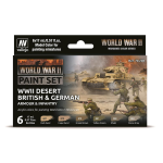 Vallejo Paint Set WWII Desert British & German