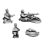 Great War Miniatures Belgian Forces Maxim Machine Gun and 3 Crew in Shakos (28mm)