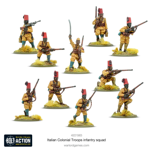 Bolt Action Italian Colonial Troops Infantry Squad (10pz)