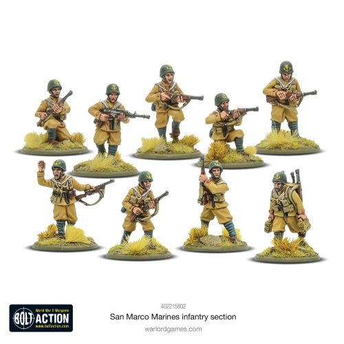 Bolt Action Italian San Marco Marines Infantry Section (10pz)