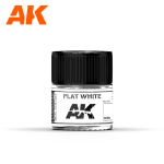 AK INTERACTIVE: Flat White 10ml colore acrilico lacquer REAL COLOR
