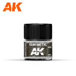 AK INTERACTIVE: Gun Metal 10ml colore acrilico lacquer REAL COLOR