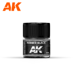 AK INTERACTIVE: Rubber Black 10ml colore acrilico lacquer REAL COLOR