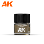 AK INTERACTIVE: Grau-Gray RAL 7027 10ml colore acrilico lacquer REAL COLOR
