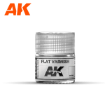 AK INTERACTIVE: Flat Varnish 10ml colore acrilico lacquer REAL COLOR