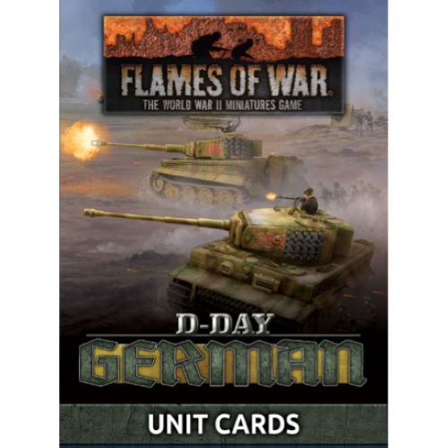 Flames of War D-Day German Unit Cards (x61 cards)