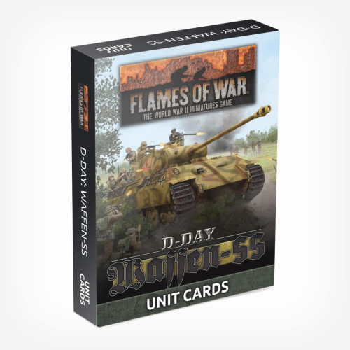 Flames of War D-Day Waffen SS Unit Cards (x47)