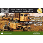 Plastic Soldier Pak 40 with Raupenschlepper tractor (4 cannoni, 4 trattori e 32 figure)