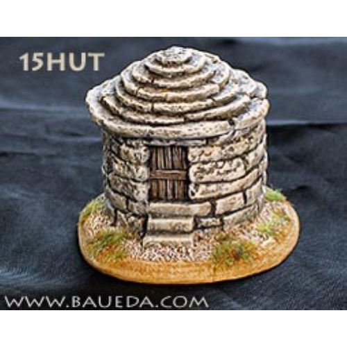 Baueda 15mm Small Round Stone Hut