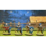 Mortem et Gloriam Hundred Years War French Spearmen with Pavisse Pack Breaker (8 Figures)
