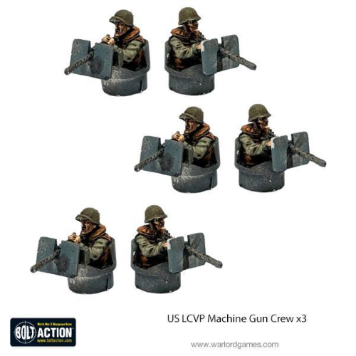 Bolt Action US LCVP Machine Gun Crew (3)