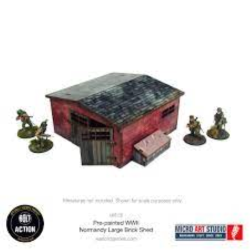 Bolt Action Pre-Painted WW2 Normandy Large Brick Shed