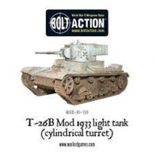Bolt Action Soviet T-26b Mod 1933 Light Tank (Cylindrical Tower)