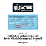 Bolt Action Soviet Decal Slogan and Numbers B Decals