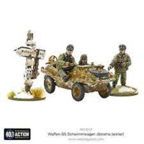 Bolt Action Waffen SS Schwimmwagen Diorama (Winter)