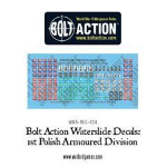 Bolt Action Polish 1st Armoured Division Decal Sheet
