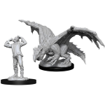 D&D Miniature - Green Dragon Wyrmling & Afflicted Elf