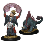 D&D Miniature Wardlings - Warlock & Lizard
