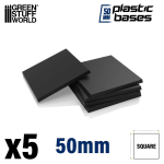 Green Stuff World Hollow Plastic Square Base 50mm (5pz)