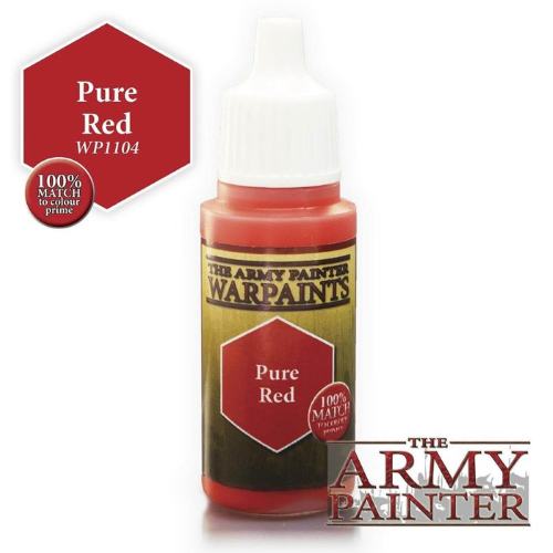 Tempus Fugit Shop  WP1104 - Army Painter Warpaints Pure Red Colore  Acrilico da 18ml (WP1104 Pure Red) - Army Painter