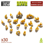 Green Stuff World Burning Skulls (30pz)