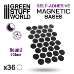 Green Stuff World Magnetic Self-Adhesive Round 32mm (36pz)