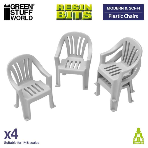 Green Stuff World Plastic Chairs (4pz)