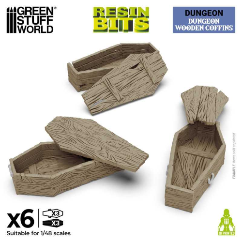 Green Stuff World Wooden Coffins (6pz)