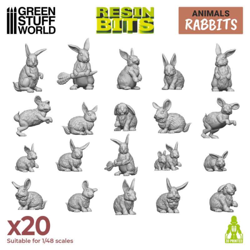 Green Stuff World Rabbits (20pz)