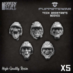 Green Stuff World Puppetswar Zombie Troopers Heads (5pz)