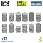 Green Stuff World Metal Barrels (12pz)