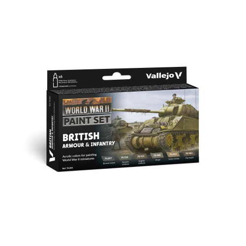 Vallejo Paint Set WWII British Armour & Infantry