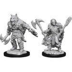 D&D Miniature - Half Orc Barbarian Male
