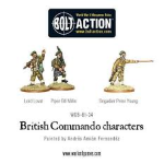 Bolt Action British Commando Characters Lord Lovat, Piper Bill Millin & Brigadier Peter Young