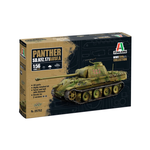Italeri WW2 Tank Collection Panther Sd. Kfz. 171 Ausf. A (1 veicolo) 1:56