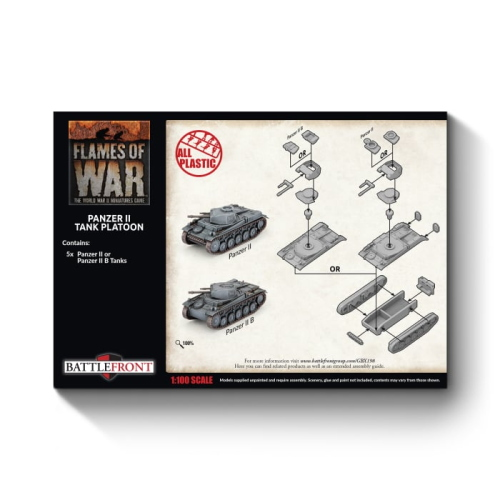 Flames of War Panzer II Tank Platoon (x5)